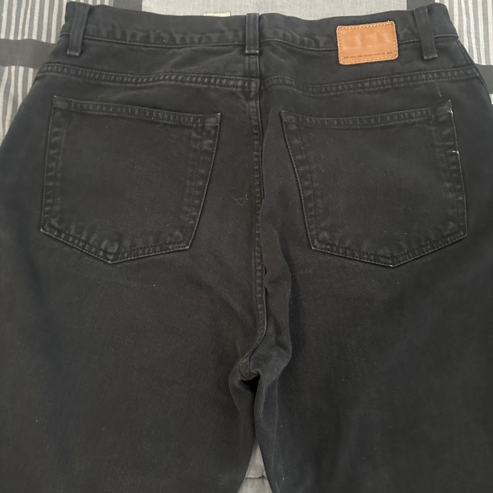 Vintage Gap Baggy Fit Jeans Mens W33 L29 Black Denim - Picture 4 of 5